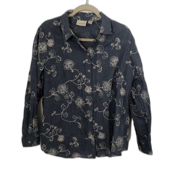 Chico's Tops - Chico-s Women's Blue Blouse size 2